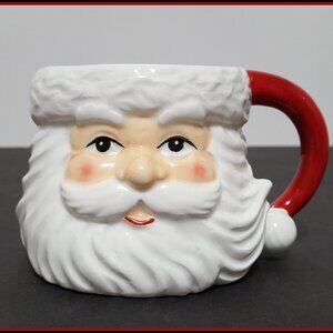 NEW RARE Sur La Tables Figural Santa Claus Mug 10 OZ Stoneware